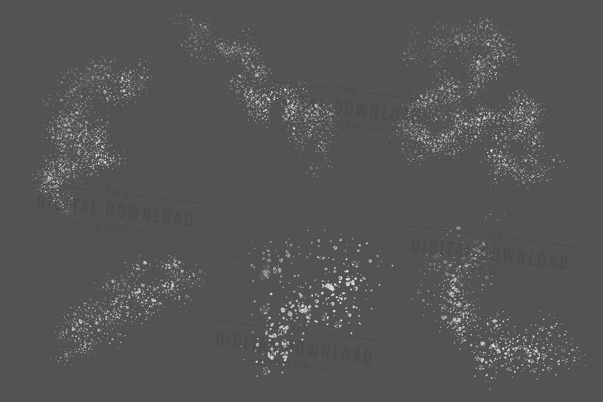 Silver Splatters Clipart, an Object Graphic by The Digital Download Shop (Photo 6 of 9)