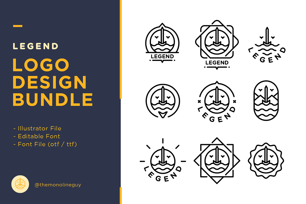Legend Logo Bundle, an Illustration by The Monoline Guy (Photo 1 of 4)