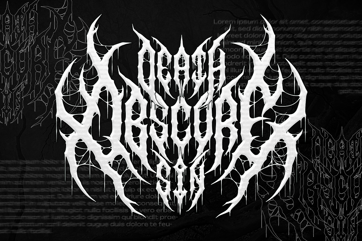 Night Corvian | Black Metal Font, a Blackletter Font by Denustudios (Photo 6 of 12)