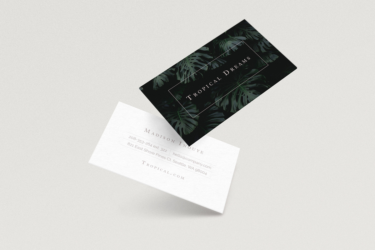 Tropical / Minimal Business Card, a Business Card Template by MDSN Design (Photo 3 of 3)