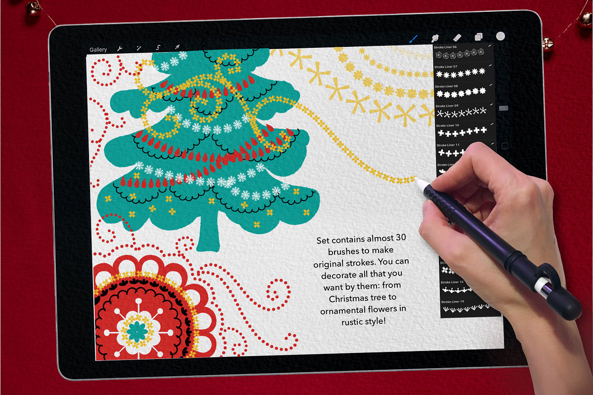 Nordic Holiday  Brushset, a Brush Add-On by Letter Elfa Studio (Photo 5 of 9)