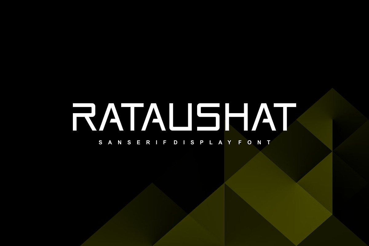 Rataushat - Font, a Sans Serif Font by artchiles_design (Photo 1 of 5)