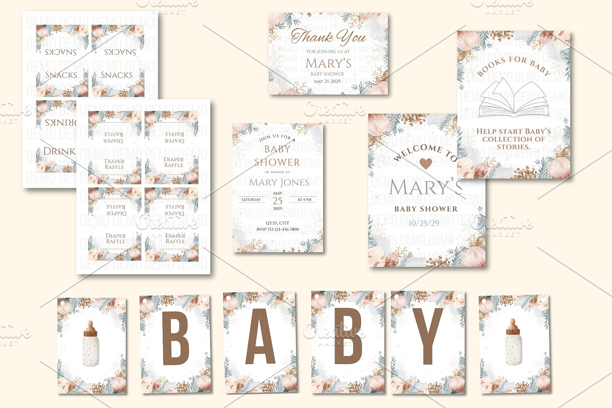 Winter Baby Shower Party Bundle, a Print Template by Sunny Jar Designs (Photo 5 of 5)