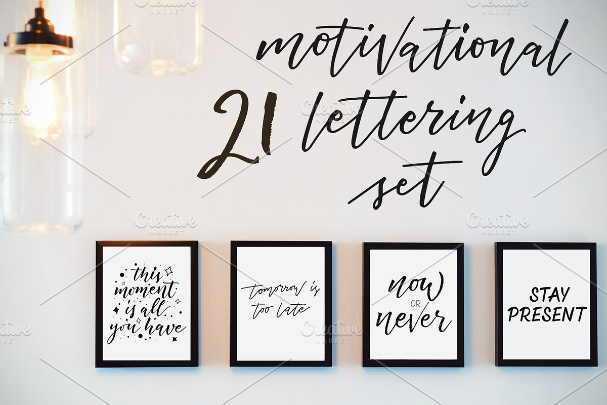 21 Mindfulness Lettering Quotes, an Object Graphic by Frayart (Photo 1 of 9)