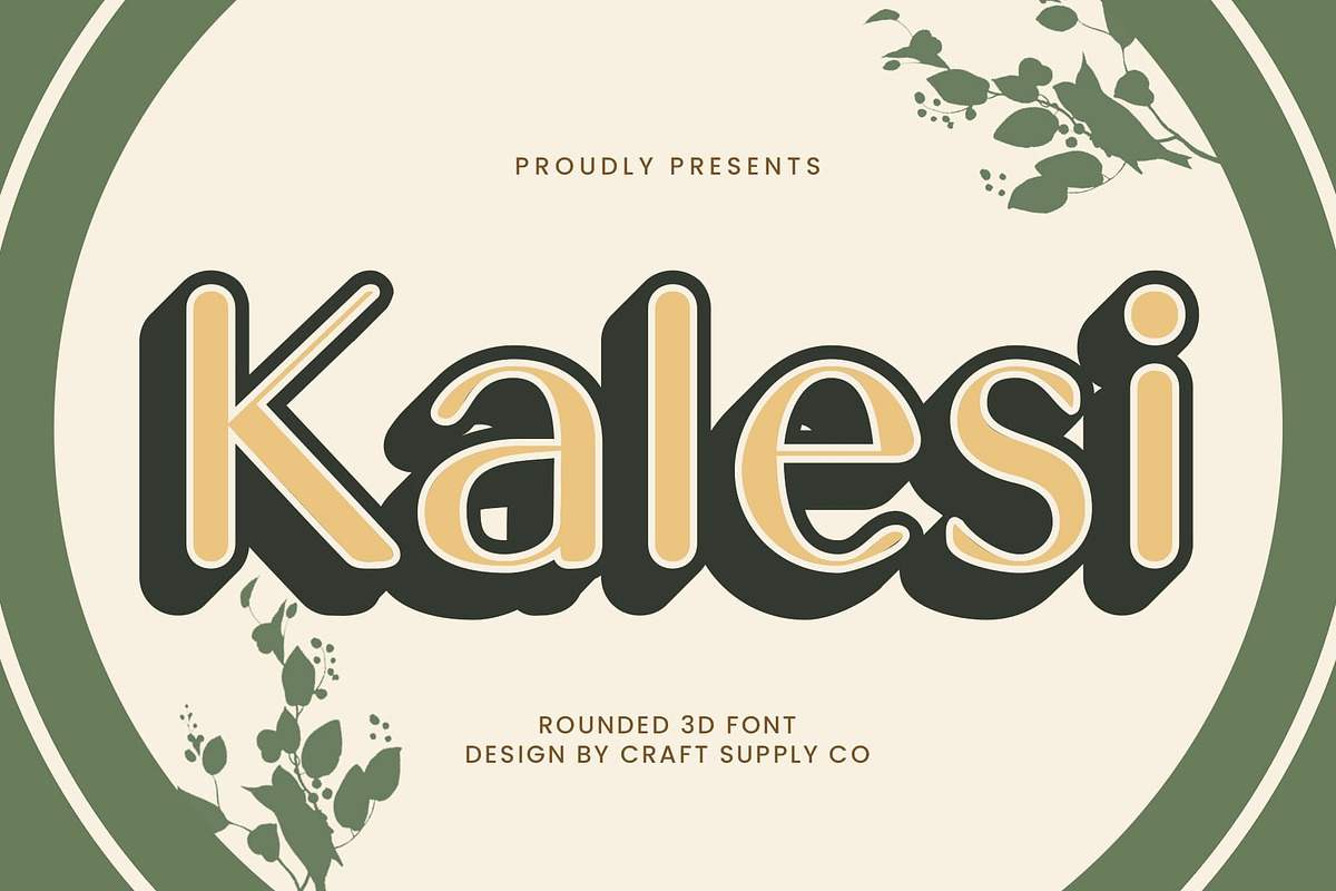 Kalesi Rounded 3D, a Sans Serif Font by Craft Supply Co. (Photo 1 of 8)