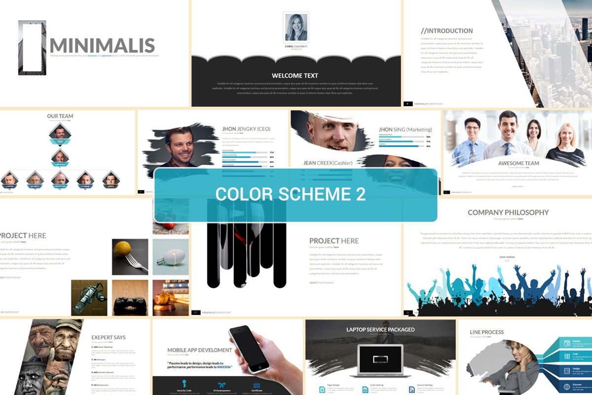 Minimalis Powerpoint Template, a Presentation Template by Dedijuniadi (Photo 3 of 5)