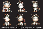 Christmas Unicorn Clipart, an Illustration by RobertsArt (Thumbnail 6 of 7)