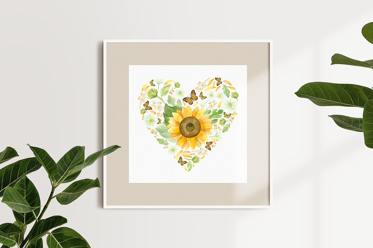 Floral Hearts Clipart & Patterns, a Decorative Illustration by Valin Malin (Photo 4 of 16)