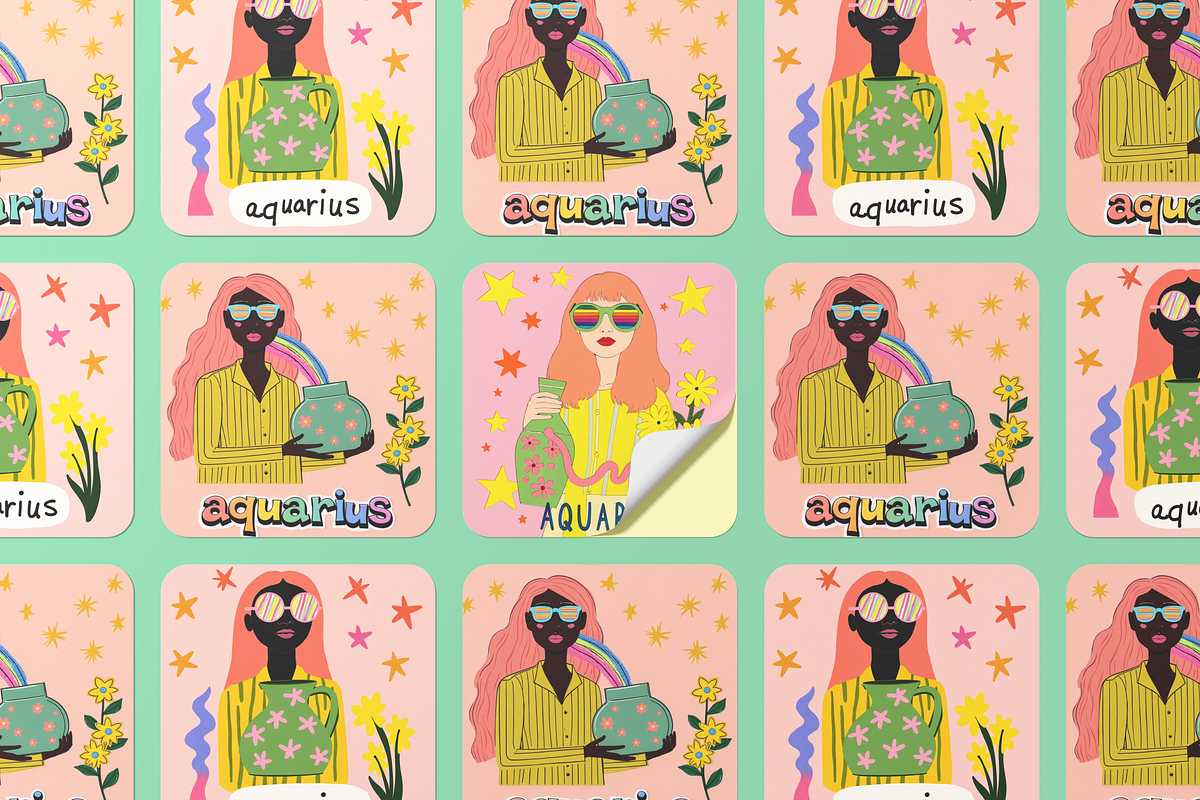 Aquarius Collage Girls, a Person Illustration by Jakayla Digital Co (Photo 9 of 9)