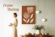 Timber Picture Frame Mockup – Dining, a Household Mockup by Indigo Rain Creative (Thumbnail 1 of 4)