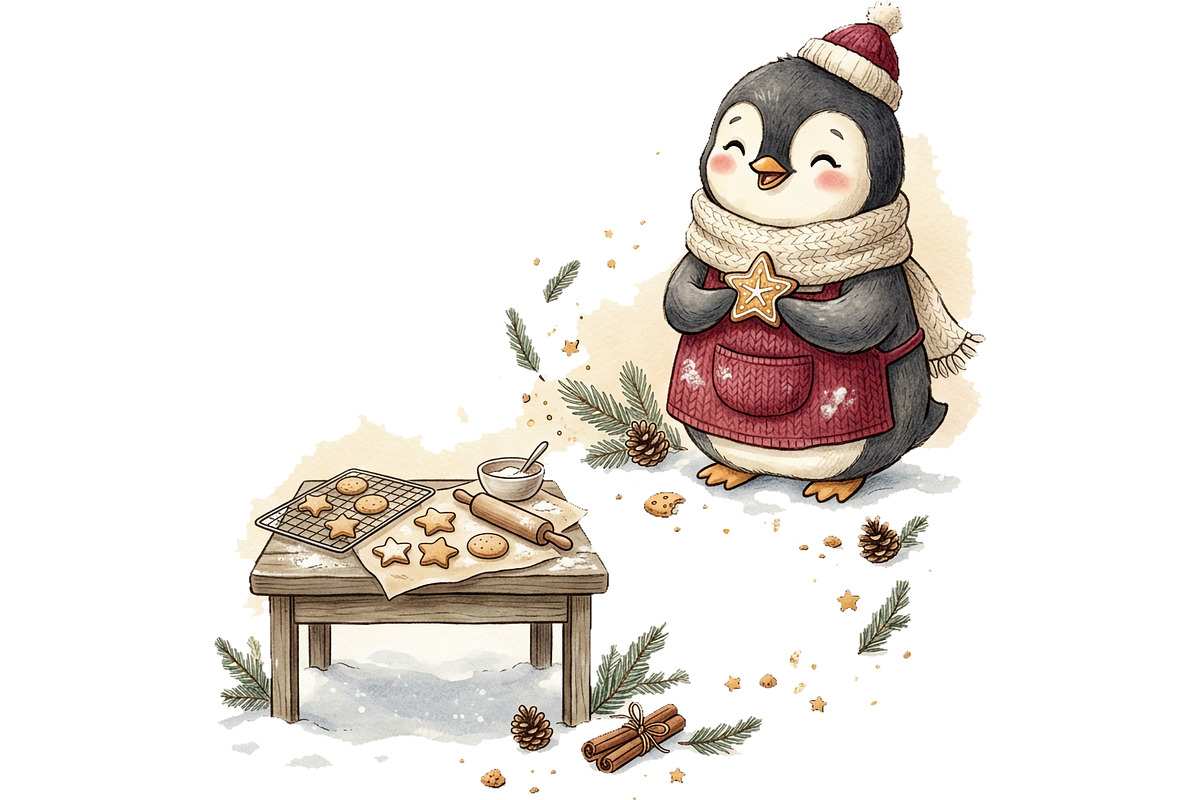 Cozy Winter Animals Clipart Bundle, an Animal Illustration by T-shirt Pond (Photo 9 of 25)