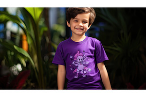 mischievous purple tshirt ai, a Nature Photo by pikepicture