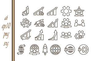 SET Outline set icon Cartoon clipart, an Outline Icon by IrySha