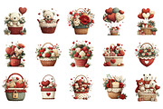 Valentine Heart Basket Clipart, an Illustration by DreamArtGraphic (Thumbnail 4 of 4)