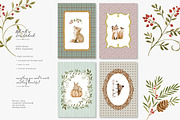 whimsical woodland clipart set, a Decorative Illustration by Patishop Art (Thumbnail 5 of 15)