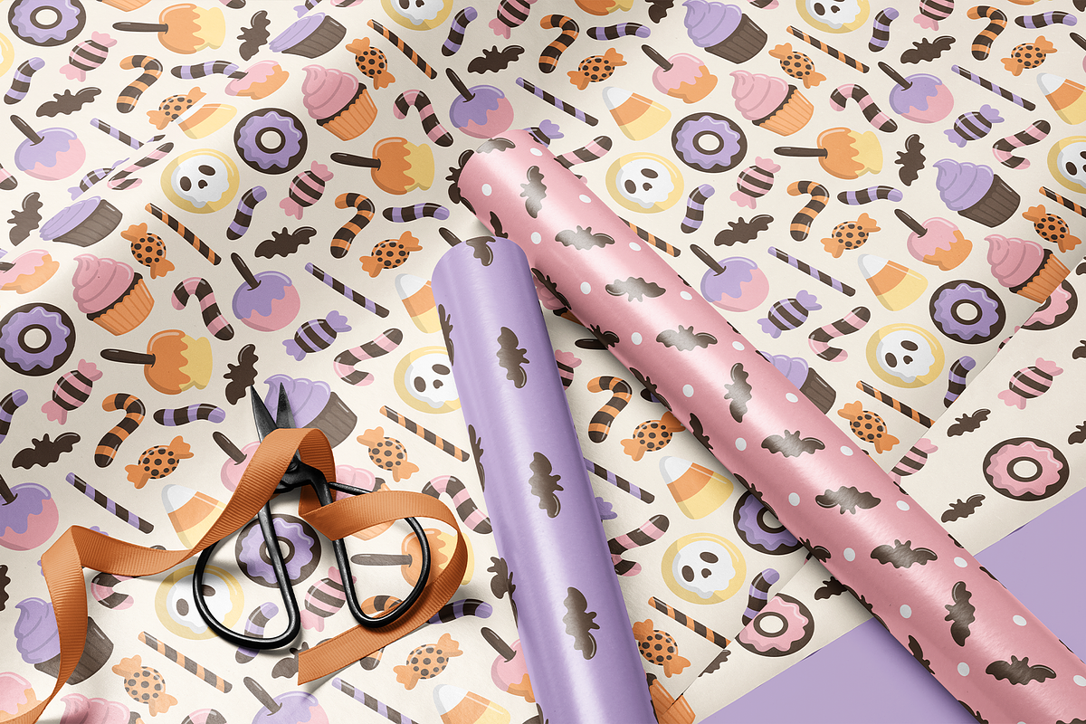 Halloween Sweets Clipart Pattern Set, a Seasonal Illustration by Printable Pretty Studio (Photo 2 of 11)