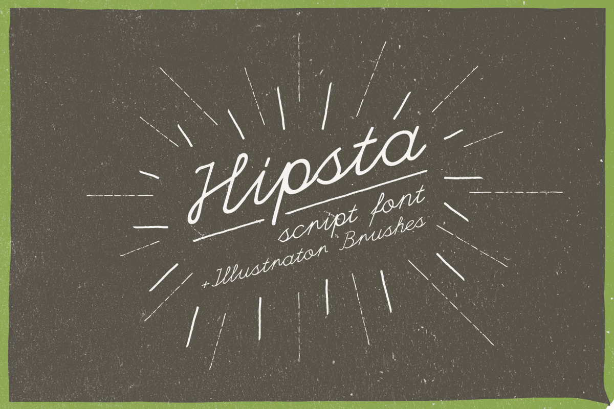 Hipsta Script + Hand Drawn Brushes