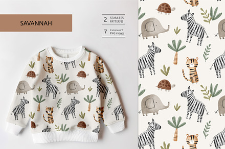 Savannah, a Pattern Graphic by Olena Kuznietsova
