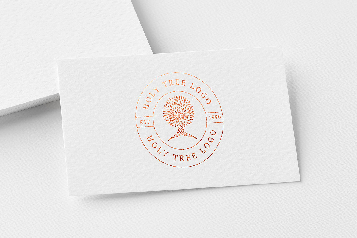 HOLY TREE LOGO VINTAGE, a Branding & Logo Template by Mariyana (Photo 4 of 5)