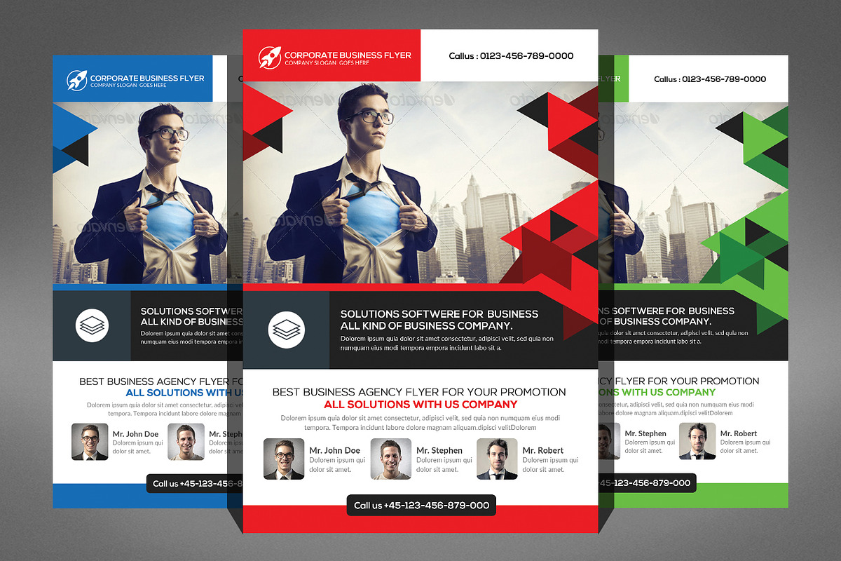 Corporate Business Flyers Bundle, a Flyer Template by Graphic Templates (Photo 4 of 6)