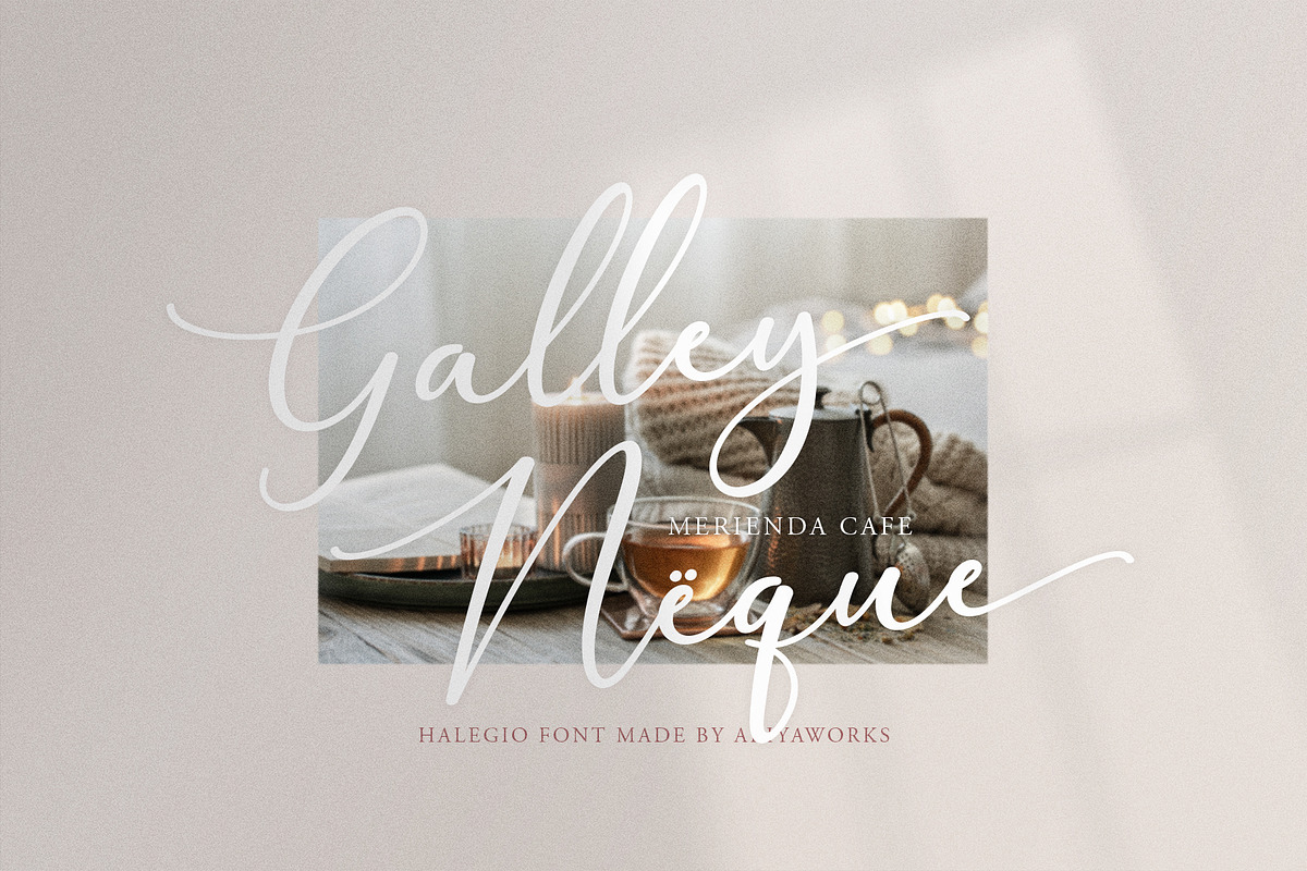 Halegio | Modern Calligraphy Font, a Script Font by Ariya Works (Photo 5 of 11)