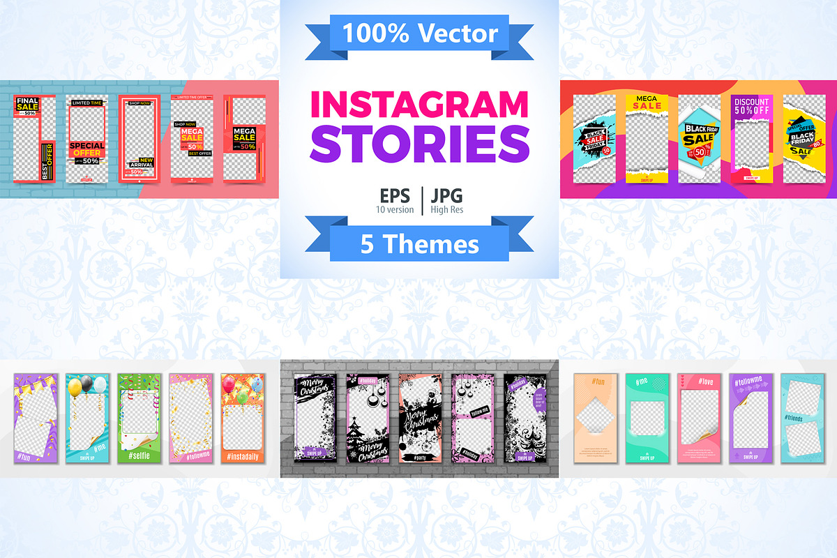 Instagram Stories Templates, a Decorative Illustration by TAlex (Photo 1 of 6)