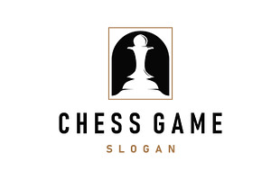 simple design chess logo chess game, a Branding & Logo Template by Maylianaw28