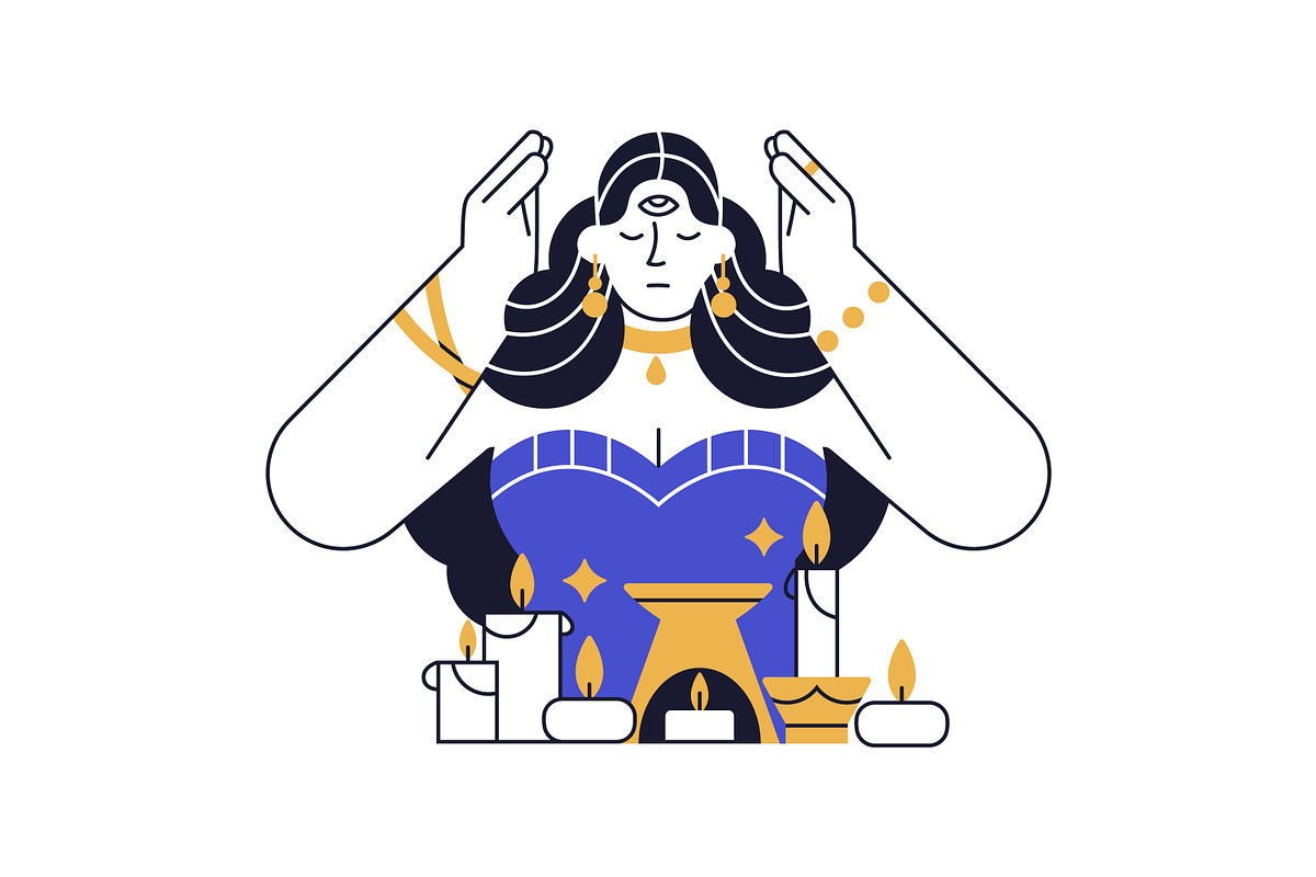 Fortune tellers or witches set, a Person Illustration by Good Studio (Photo 6 of 10)