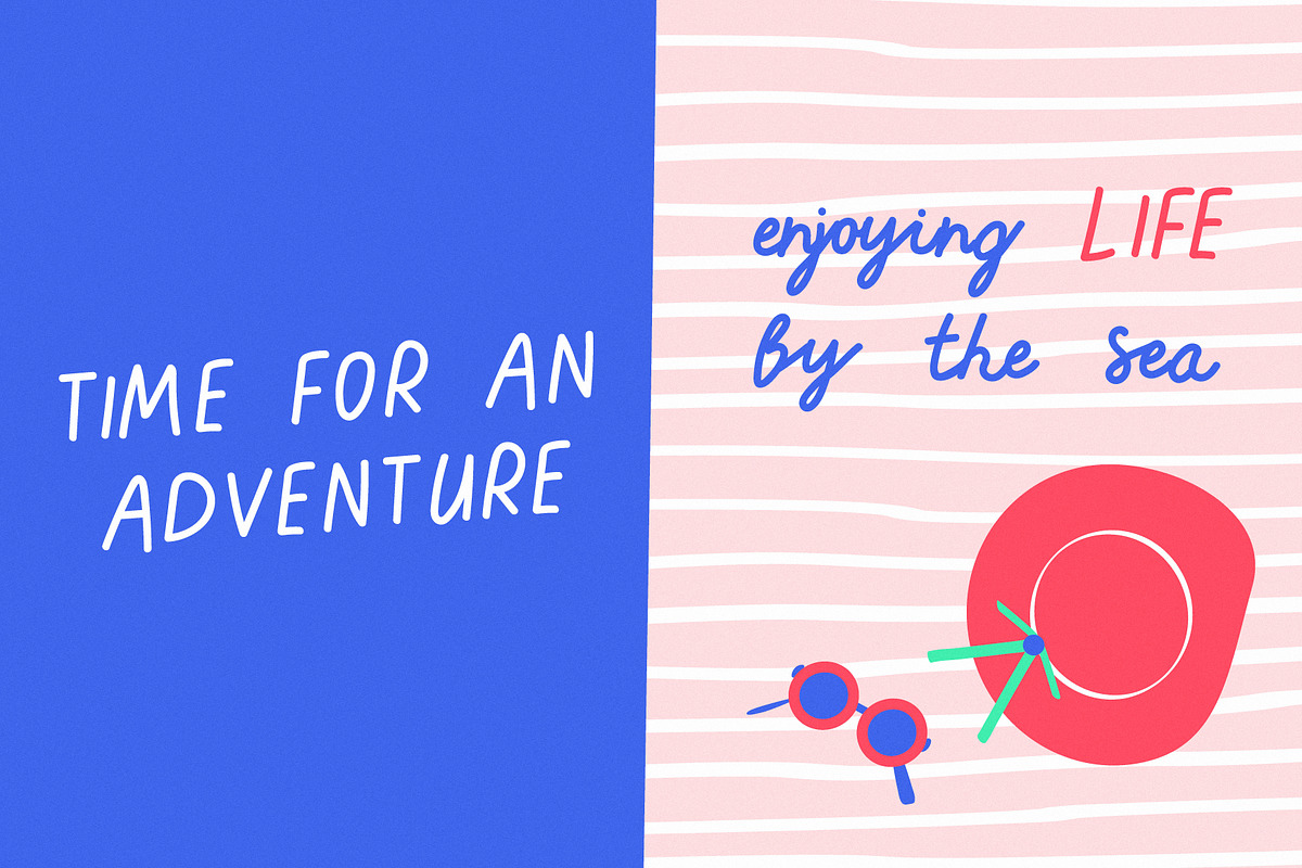 Little weekend | Handwritten font, a Handwritten Font by JuliaVolkova (Photo 4 of 7)
