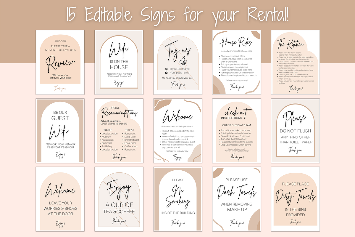 15 VRBO Sign & Poster Templates