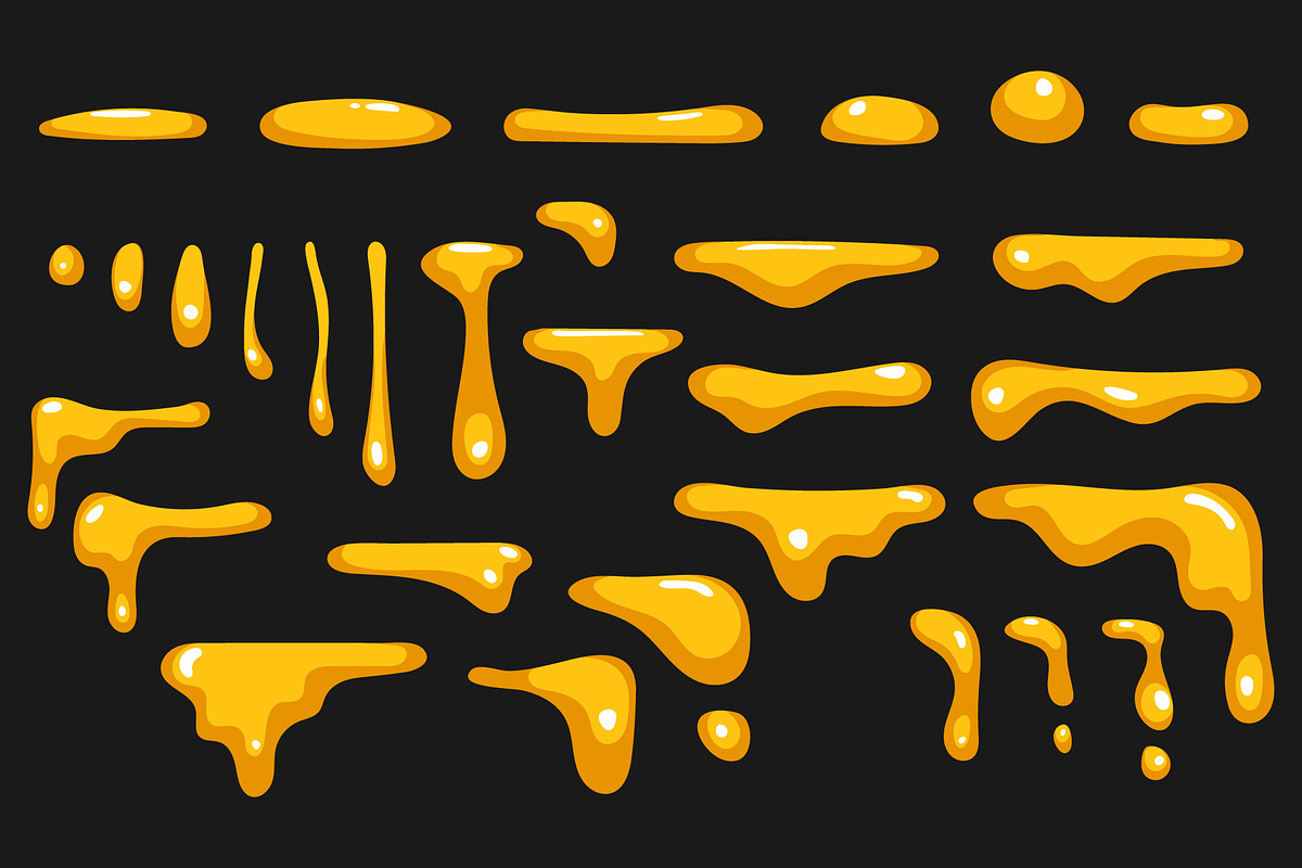 30 Vector Dripping Liquid Honey, a Food Illustration by UoaHH (Photo 3 of 3)