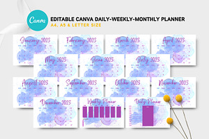 Canva Daily-Weekly-Monthly Planner