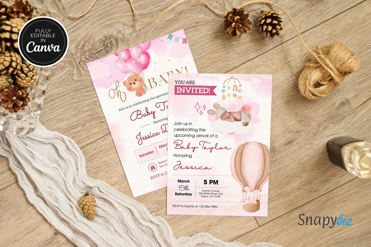 Teddy Baby Shower Invitation, an Invitation Template by Snapybiz (Photo 7 of 10)