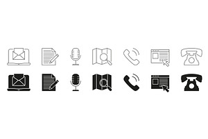 Communication And Media Tools Icons, a Technology Illustration by Gentle Studio