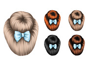Hair clipart, Hair for little girls, an Illustration by Elenbushe (Thumbnail 7 of 9)