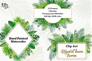 Tropical leaves frames, an Illustration by Elly Studio (Thumbnail 1 of 7)