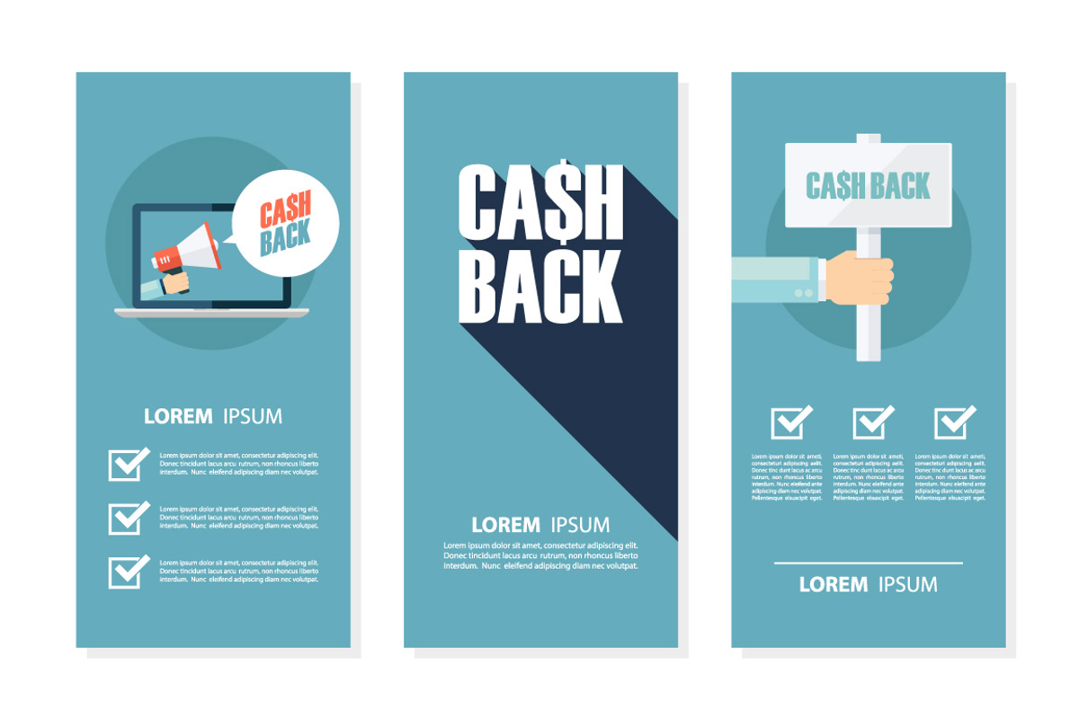 Money cash back flyers., a Marketing Template by Finevector