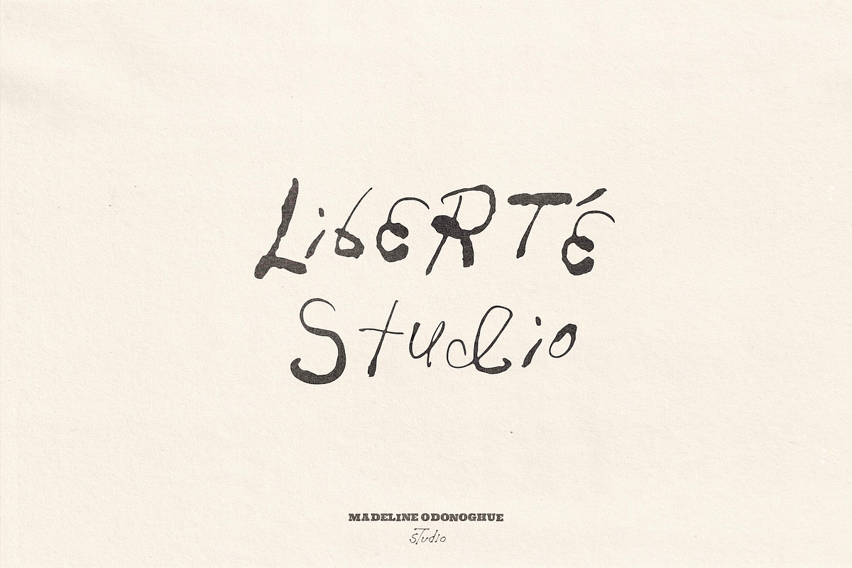 Liberte Hand Painted Font, a Handwritten Font by Madeline ODonoghue Design (Photo 6 of 11)