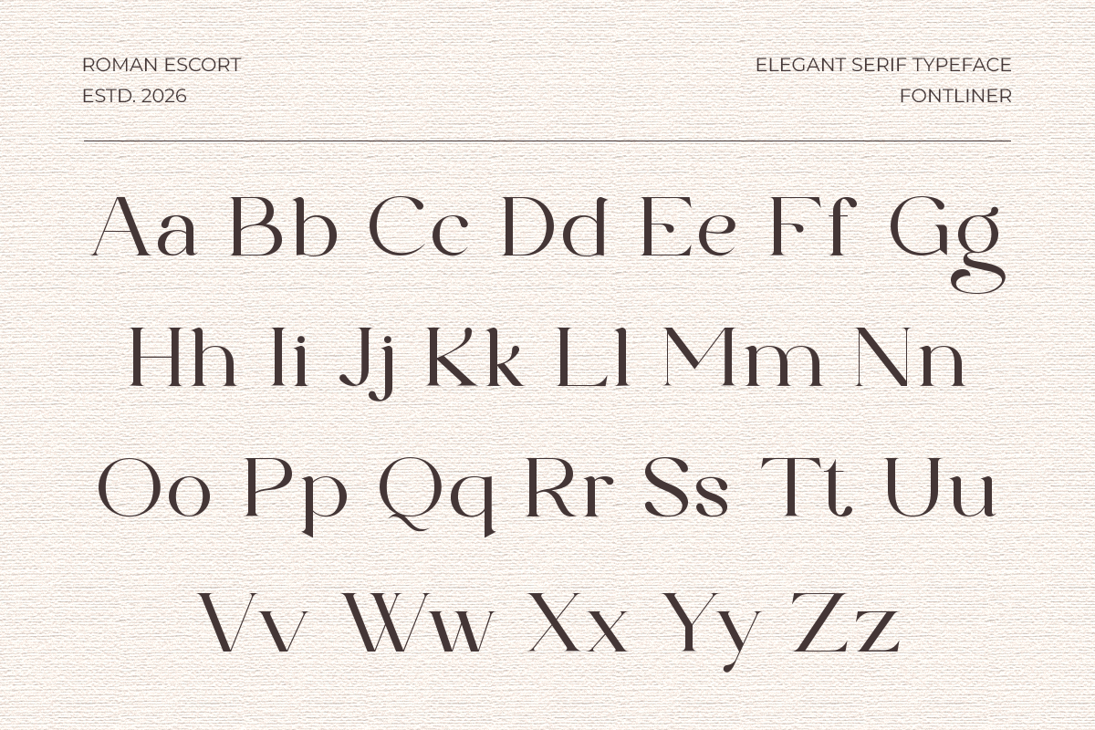 Elegant Serif - Roman Escort, a Serif Font by Font Liner (Photo 11 of 14)