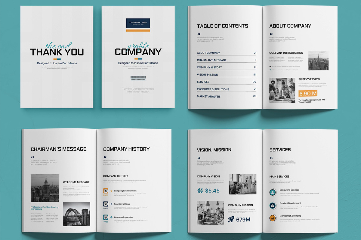 Company Profile Brochure Template, a Brochure Template by MightyDesign (Photo 2 of 6)