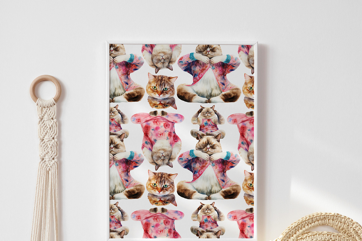 Not Yoga Cats, an Animal Illustration by TheCuteShop (Photo 15 of 17)