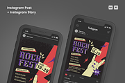 Rock Fest - Music Party Flyer Set, a Flyer Template by SquidPixey (Thumbnail 4 of 6)