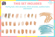 Procreate Ultimate Hair Brushes, a Brush Add-On by Cozy Brushery (Thumbnail 2 of 10)