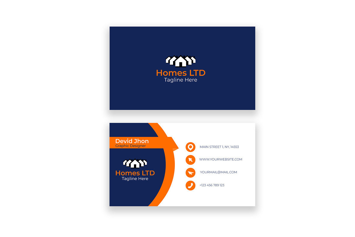Real estate business card, a Branding & Logo Template by skaira9