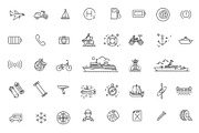 Transport Outline icons, a Transportation Illustration by Tettygreen (Thumbnail 2 of 4)