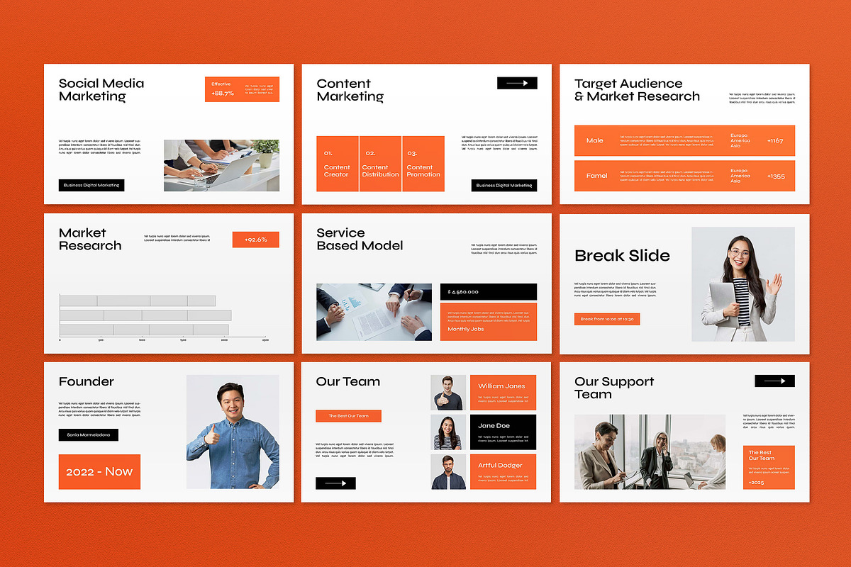 White Digital Marketing Google Slide, a Presentation Template by graphicook (Photo 3 of 4)