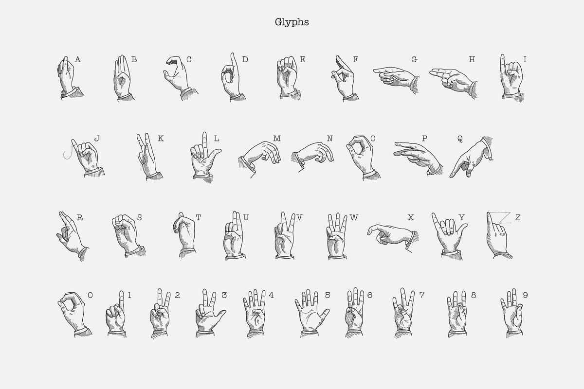 ASL Line font, a Symbol Font by kaer_shop (Photo 2 of 8)