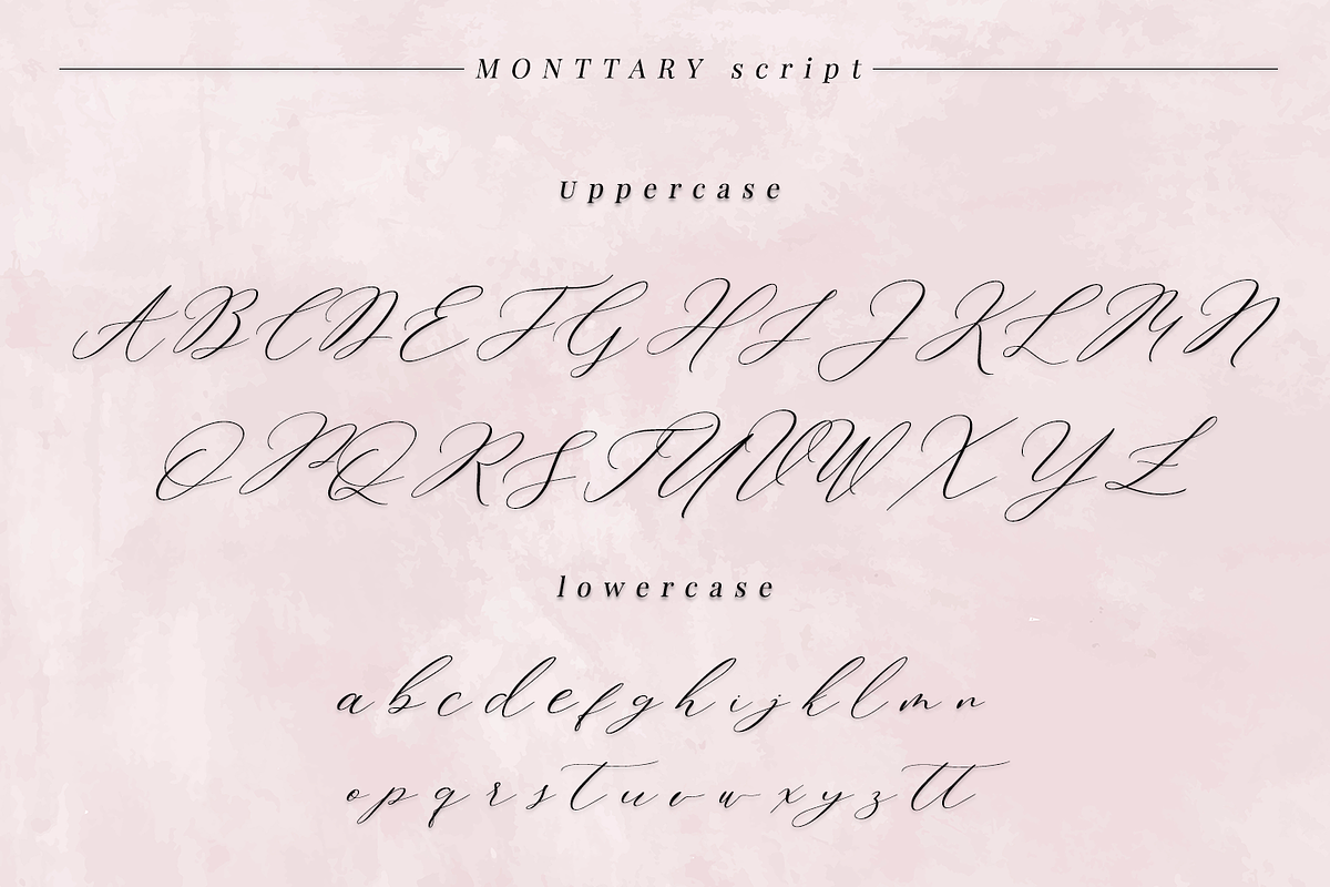Monttary - Modern calligraphy font preview 5