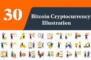 Bitcoin Cryptocurrency Illustrations, a Finance Illustration by EllaMaiyaali (Thumbnail 1 of 3)