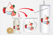 Strawberry Scoop Clipart, a Graphic by Artnoy (Thumbnail 3 of 5)
